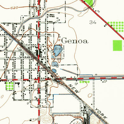 United States Geological Survey Genoa, OH (1952, 24000-Scale) digital map