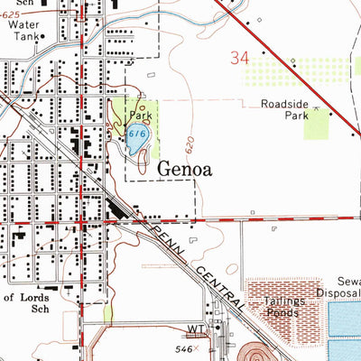 United States Geological Survey Genoa, OH (1966, 24000-Scale) digital map