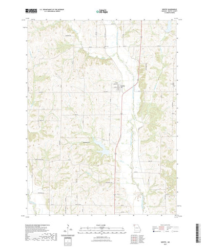 United States Geological Survey Gentry, MO (2021, 24000-Scale) digital map