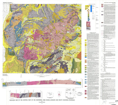 United States Geological Survey Geologic map of the central part of the northern Park Range, Jackson and Routt Counties, Colorado digital map