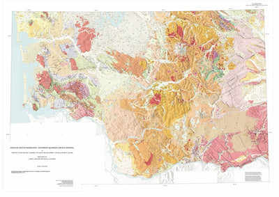 United States Geological Survey Geological map of Washington - Southwest quadrant digital map
