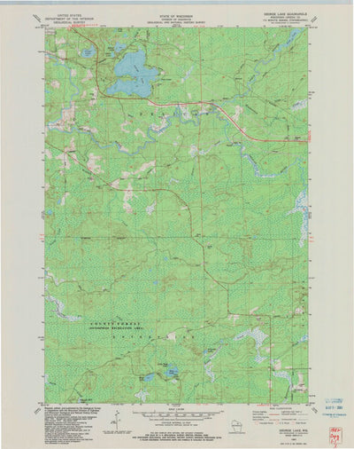 United States Geological Survey George Lake, WI (1982, 24000-Scale) digital map