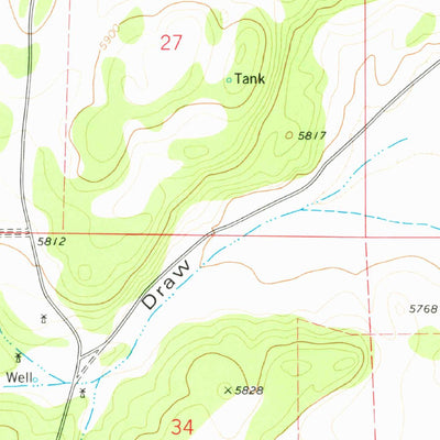United States Geological Survey George Ranch, NM (1978, 24000-Scale) digital map