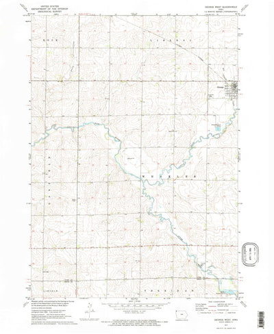 United States Geological Survey George West, IA (1971, 24000-Scale) digital map