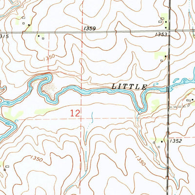 United States Geological Survey George West, IA (1971, 24000-Scale) digital map