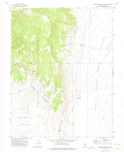 United States Geological Survey Georges Canyon Rim, NV (1971, 24000-Scale) digital map