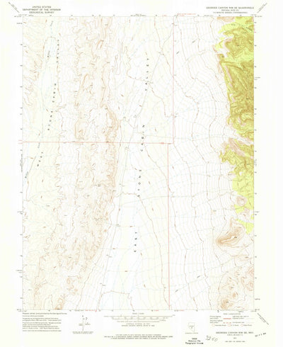 United States Geological Survey Georges Canyon Rim SE, NV (1971, 24000-Scale) digital map