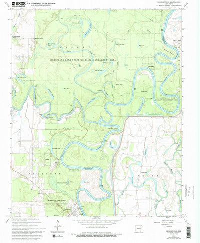 United States Geological Survey Georgetown, AR (1968, 24000-Scale) digital map