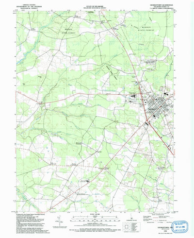 United States Geological Survey Georgetown, DE (1992, 24000-Scale) digital map