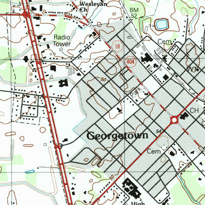United States Geological Survey Georgetown, DE (1992, 24000-Scale) digital map