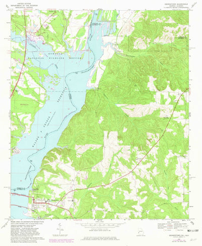 United States Geological Survey Georgetown, GA-AL (1967, 24000-Scale) digital map