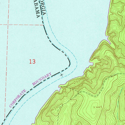 United States Geological Survey Georgetown, GA-AL (1967, 24000-Scale) digital map