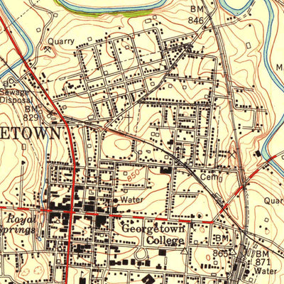 United States Geological Survey Georgetown, KY (1954, 24000-Scale) digital map