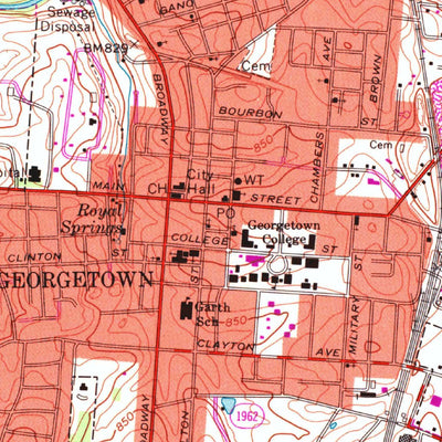 United States Geological Survey Georgetown, KY (1965, 24000-Scale) digital map