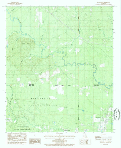 United States Geological Survey Georgetown, LA (1984, 24000-Scale) digital map