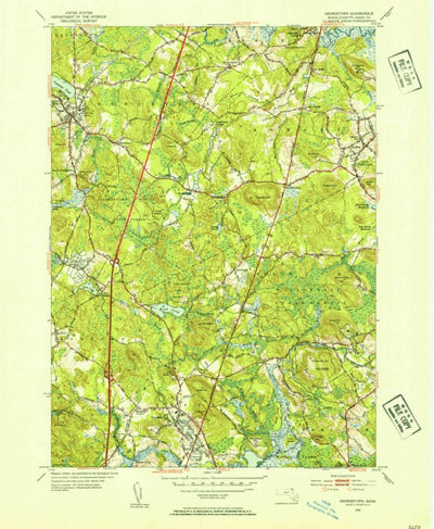 United States Geological Survey Georgetown, MA (1953, 31680-Scale) digital map