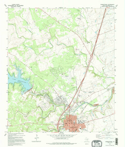 United States Geological Survey Georgetown, TX (1982, 24000-Scale) digital map