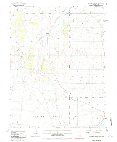 United States Geological Survey Georgetta Ranch, NV-UT (1981, 24000-Scale) digital map