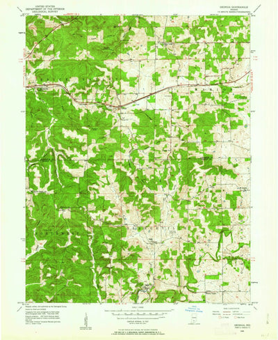 United States Geological Survey Georgia, IN (1949, 24000-Scale) digital map
