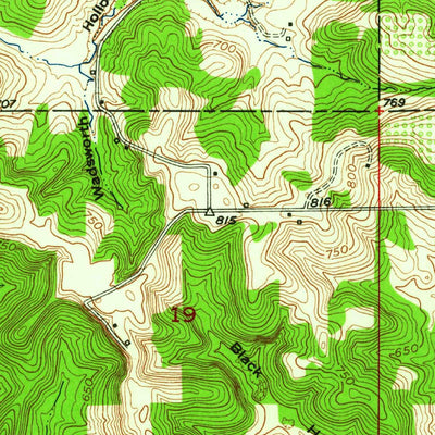 United States Geological Survey Georgia, IN (1949, 24000-Scale) digital map