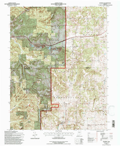 United States Geological Survey Georgia, IN (1993, 24000-Scale) digital map