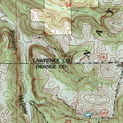 United States Geological Survey Georgia, IN (1993, 24000-Scale) digital map