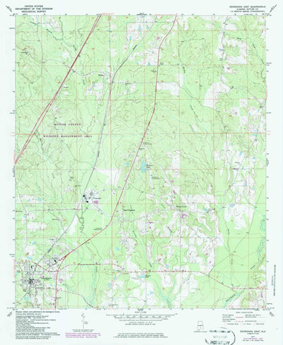 United States Geological Survey Georgiana East, AL (1971, 24000-Scale) digital map