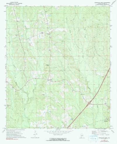United States Geological Survey Georgiana West, AL (1971, 24000-Scale) digital map