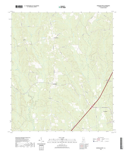 United States Geological Survey Georgiana West, AL (2020, 24000-Scale) digital map