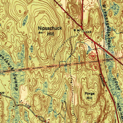 United States Geological Survey Georgiaville, RI (1943, 31680-Scale) digital map