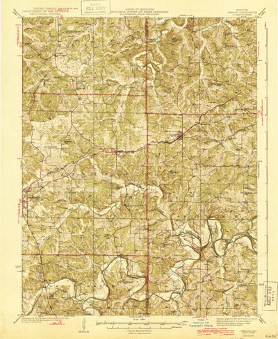 United States Geological Survey Gerald, MO (1944, 62500-Scale) digital map