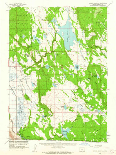 United States Geological Survey Gerber Reservoir, OR (1960, 62500-Scale) digital map