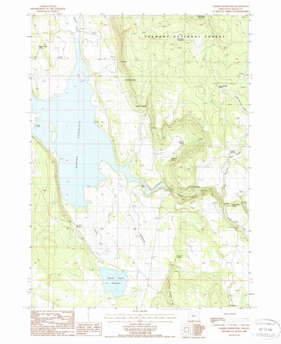 United States Geological Survey Gerber Reservoir, OR (1988, 24000-Scale) digital map