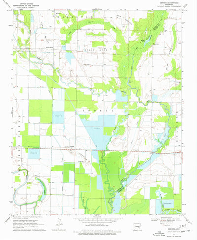 United States Geological Survey Geridge, AR (1969, 24000-Scale) digital map