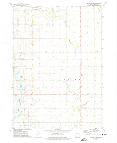 United States Geological Survey German Valley, IA (1972, 24000-Scale) digital map