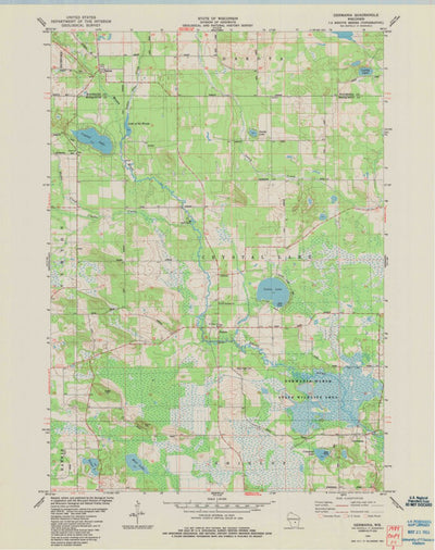 United States Geological Survey Germania, WI (1984, 24000-Scale) digital map
