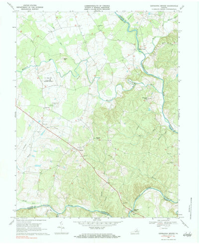 United States Geological Survey Germanna Bridge, VA (1968, 24000-Scale) digital map
