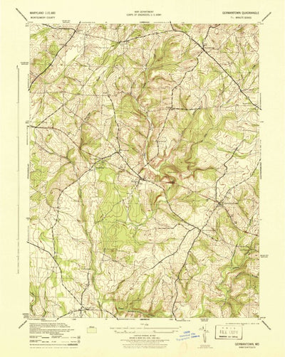 United States Geological Survey Germantown, MD (1944, 31680-Scale) digital map