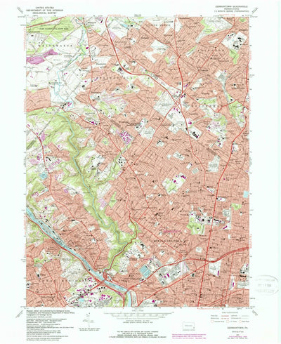 United States Geological Survey Germantown, PA (1967, 24000-Scale) digital map