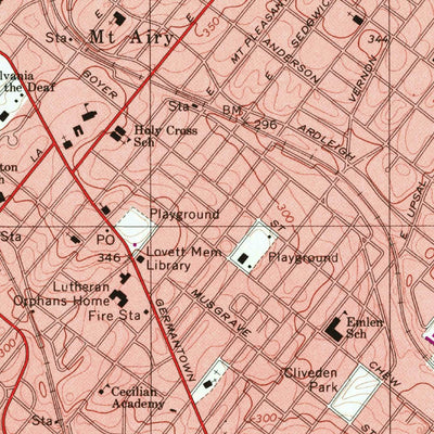 United States Geological Survey Germantown, PA (1997, 24000-Scale) digital map