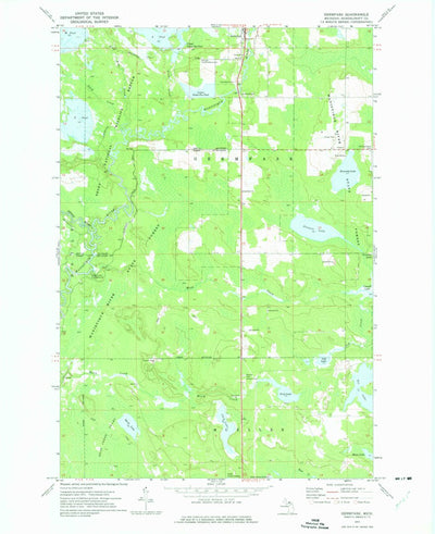 United States Geological Survey Germfask, MI (1972, 24000-Scale) digital map