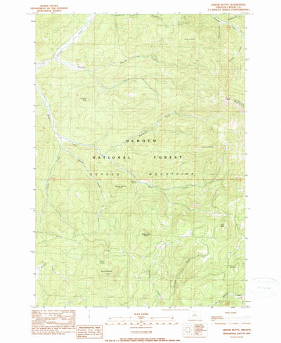 United States Geological Survey Gerow Butte, OR (1990, 24000-Scale) digital map