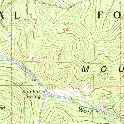 United States Geological Survey Gerow Butte, OR (1990, 24000-Scale) digital map