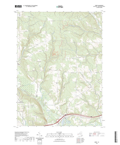 United States Geological Survey Gerry, NY (2023, 24000-Scale) digital map