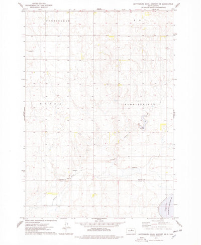 United States Geological Survey Gettysburg Municipal Airport NE, SD (1974, 24000-Scale) digital map