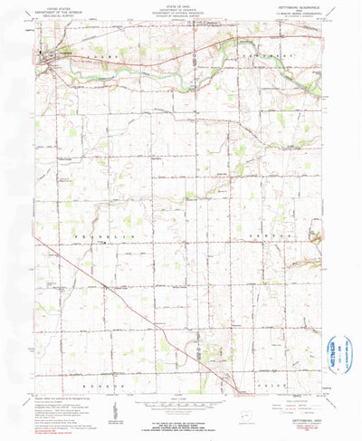 United States Geological Survey Gettysburg, OH (1961, 24000-Scale) digital map