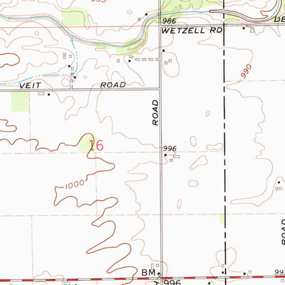 United States Geological Survey Gettysburg, OH (1961, 24000-Scale) digital map