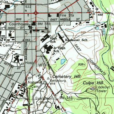 United States Geological Survey Gettysburg, PA (1994, 24000-Scale) digital map