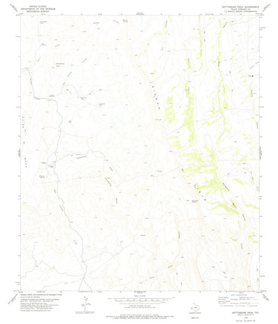 United States Geological Survey Gettysburg Peak, TX (1978, 24000-Scale) digital map