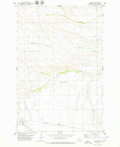 United States Geological Survey Geyser, MT (1979, 24000-Scale) digital map